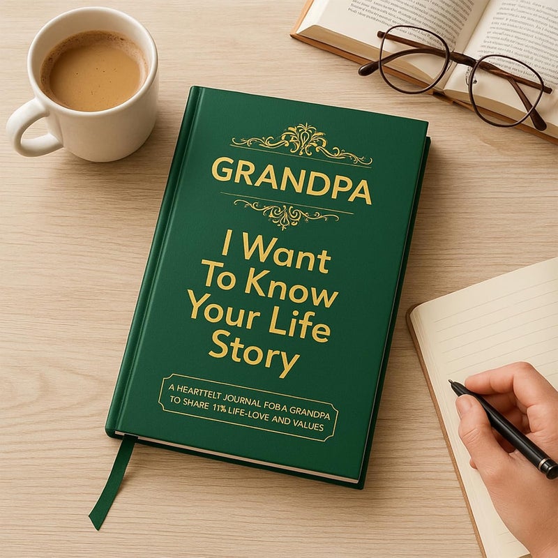 XKFCFC Grandpa I Want to Know Your Life Story Journal (Hardcover): Sentimental Gifts for Men – Perfect for Birthday, Thanksgiving Day, Fathers Day & Christmas - Image 4
